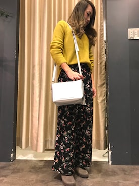 「SpRay（スプレイ）のアイテム（パンツ）」を使った、SpRay 大和郡山さん（レディース・152cm）の冬コーディネート