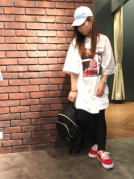 「SpRay（スプレイ）のアイテム（パンツ）」を使った、SpRay 大和郡山さん（レディース・153cm）の春コーディネート