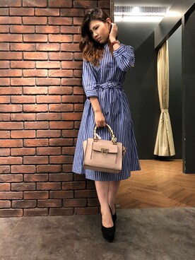 「SpRay（スプレイ）のアイテム（ワンピース/ドレス）」を使った、SpRay 大和郡山さん（レディース・155cm）の春コーディネート