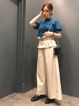 「SpRay（スプレイ）のアイテム（パンツ）」を使った、SpRay 大和郡山さん（レディース・160cm）の春コーディネート