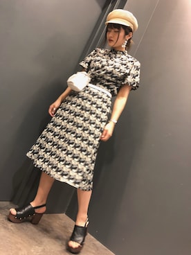 「SpRay（スプレイ）のアイテム（ワンピース/ドレス）」を使った、SpRay 大和郡山さん（レディース・158cm）の春コーディネート