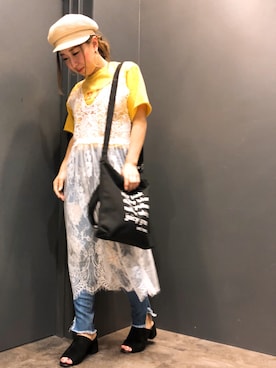 「SpRay（スプレイ）のアイテム（ワンピース/ドレス）」を使った、SpRay 大和郡山さん（レディース・153cm）の春コーディネート