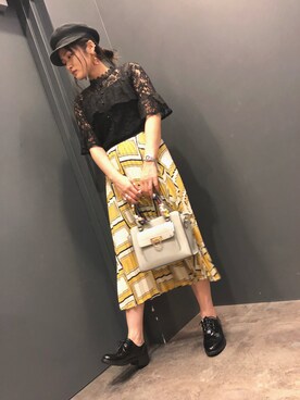 「SpRay（スプレイ）のアイテム（バッグ）」を使った、SpRay 大和郡山さん（レディース・158cm）の春コーディネート