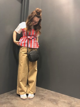 「SpRay（スプレイ）のアイテム（バッグ）」を使った、SpRay 大和郡山さん（レディース・152cm）の春コーディネート