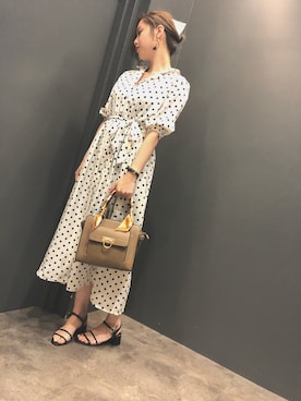 「SpRay（スプレイ）のアイテム（ワンピース/ドレス）」を使った、SpRay 大和郡山さん（レディース・160cm）の春コーディネート