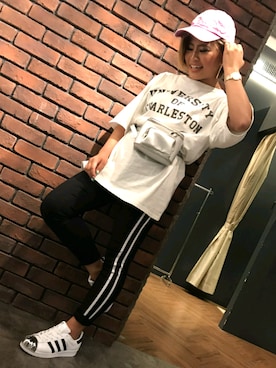 「SpRay（スプレイ）のアイテム（帽子）」を使った、SpRay 大和郡山さん（レディース・153cm）の春コーディネート