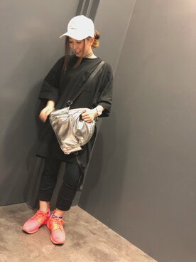 「SpRay（スプレイ）のアイテム（帽子）」を使った、SpRay 大和郡山さん（レディース・152cm）の春コーディネート