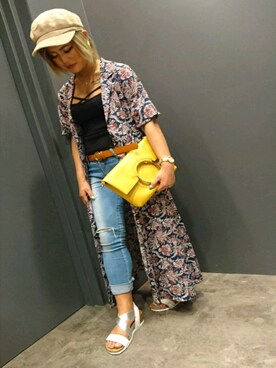 「SpRay（スプレイ）のアイテム（ワンピース/ドレス）」を使った、SpRay 大和郡山さん（レディース・154cm）の春コーディネート