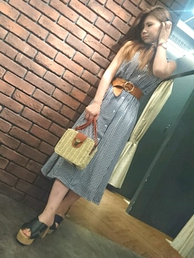 「SpRay（スプレイ）のアイテム（ワンピース/ドレス）」を使った、SpRay 大和郡山さん（レディース・155cm）の夏コーディネート