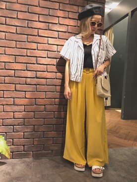 「SpRay（スプレイ）のアイテム（パンツ）」を使った、SpRay 大和郡山さん（レディース・153cm）の夏コーディネート