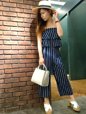 「SpRay（スプレイ）のアイテム（ワンピース/ドレス）」を使った、SpRay 大和郡山さん（レディース・155cm）の夏コーディネート