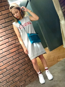 「SpRay（スプレイ）のアイテム（ワンピース/ドレス）」を使った、SpRay 大和郡山さん（レディース・153cm）の夏コーディネート