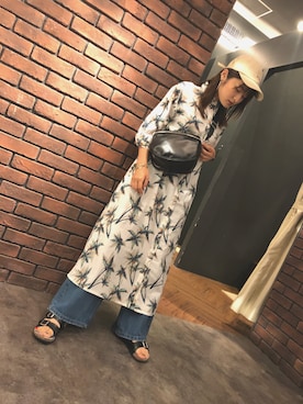 「SpRay（スプレイ）のアイテム（パンツ）」を使った、SpRay 大和郡山さん（レディース・158cm）の夏コーディネート