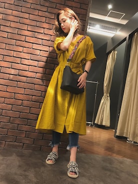 「SpRay（スプレイ）のアイテム（ワンピース/ドレス）」を使った、SpRay 大和郡山さん（レディース・160cm）の夏コーディネート