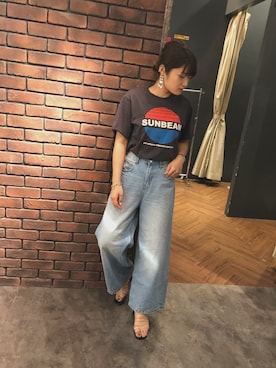 「SpRay（スプレイ）のアイテム（パンツ）」を使った、SpRay 大和郡山さん（レディース・158cm）の夏コーディネート