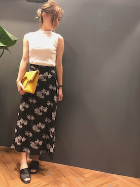 「ノースリーブニット」｜SpRay 大和郡山さん（レディース・160cm）の夏コーディネート