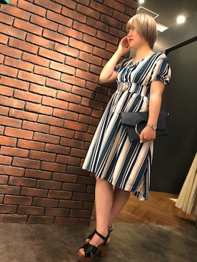 「SpRay（スプレイ）のアイテム（ワンピース/ドレス）」を使った、SpRay 大和郡山さん（レディース・158cm）の夏コーディネート