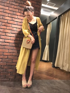 「SpRay（スプレイ）のアイテム（パンツ）」を使った、SpRay 大和郡山さん（レディース・155cm）の夏コーディネート