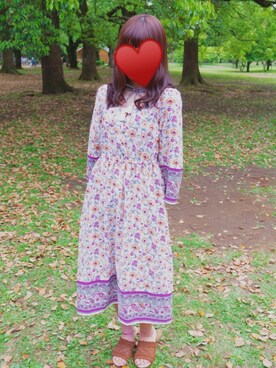 「PAGEBOY（ページボーイ）のアイテム（ワンピース、ホワイト系）」を使った、エマさん（レディース・160cm）の冬コーディネート