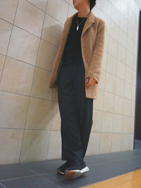 「NO ID.（ノーアイディ）のアイテム（その他アウター）」を使った、かずきぃさん（メンズ・180cm）の春コーディネート
