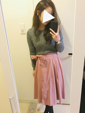 「オフィス」｜「アイテム（アナログ腕時計）」を使った、nag.さん（レディース・155cm）の春コーディネート