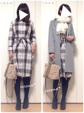 「MINIMUM（ミニマム）のアイテム」を使った、cocona*さん（レディース・167cm）の冬コーディネート