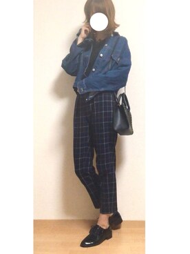 「rps（アールピーエス）のアイテム（デニムジャケット）」を使った、cocona*さん（レディース・167cm）の秋コーディネート