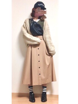 「オシャレパッソ」｜「アイテム（メッセンジャーバッグ）」を使った、cocona*さん（レディース・167cm）の秋コーディネート