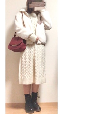 「アイテム（腕時計）」を使った、cocona*さん（レディース・167cm）の冬コーディネート