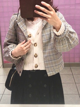 「passage mignon/flaneur（パサージュミニョンフラヌール）のアイテム（腕時計）」を使った、cocona*さん（レディース・167cm）の春コーディネート