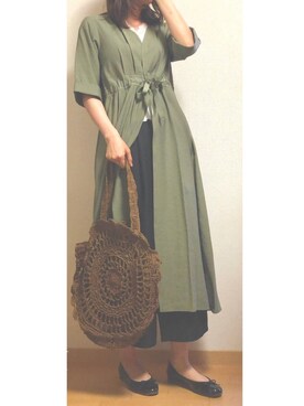 「サークルバッグ」｜「アイテム（パンプス）」を使った、cocona*さん（レディース・167cm）の春コーディネート