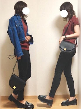 「rps（アールピーエス）のアイテム（デニムジャケット）」を使った、cocona*さん（レディース・167cm）の秋コーディネート