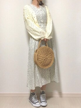 「透かし編みニット」｜cocona*さん（レディース・167cm）の春コーディネート