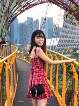 「plaid」｜「アイテム（ワンピース/ドレス）」を使った、Yellowlineeeさん（レディース・160cm）の冬コーディネート