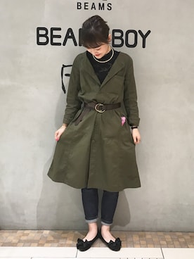 「アイテム（バレエシューズ）」を使った、hazuki yoshizawaさん（レディース・166cm・20代）の冬コーディネート