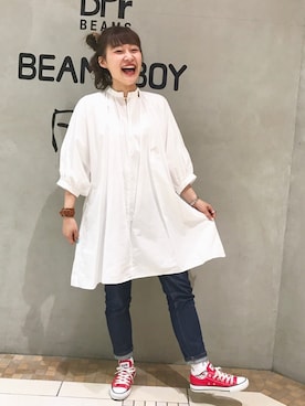 「アイテム（ブレスレット）」を使った、hazuki yoshizawaさん（レディース・166cm・20代）の春コーディネート