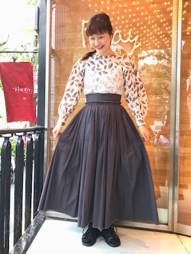 「RBS（アールビーエス）のアイテム」を使った、hazuki yoshizawaさん（レディース・166cm）の春コーディネート