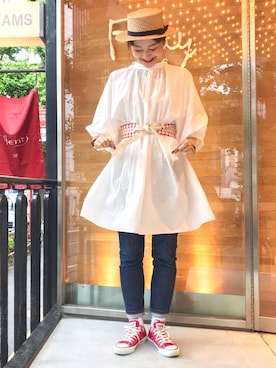 「cableami 」｜hazuki yoshizawaさん（レディース・166cm）の夏コーディネート