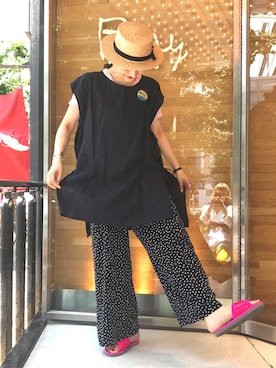 「cableami 」｜hazuki yoshizawaさん（レディース・166cm）の夏コーディネート