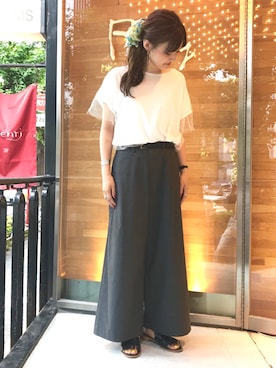 「RBS（アールビーエス）のアイテム」を使った、hazuki yoshizawaさん（レディース・166cm）の夏コーディネート