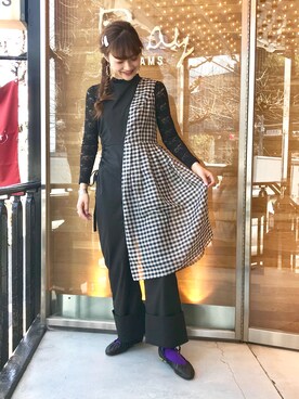 「アイテム（バレエシューズ）」を使った、hazuki yoshizawaさん（レディース・166cm・20代）の春コーディネート