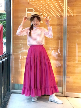 hazuki yoshizawaさん（レディース・166cm）の夏コーディネート