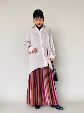 「レイビームス」｜hazuki yoshizawaさん（レディース・166cm）の秋コーディネート