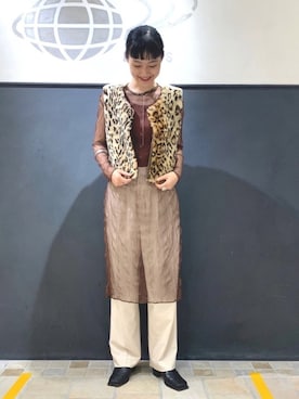 「チョコ色に染まれ」｜「アイテム（その他シューズ）」を使った、hazuki yoshizawaさん（レディース・166cm）の冬コーディネート