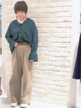 「beige」｜yoshimeさん（レディース・158cm）の秋コーディネート