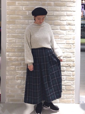 「チエック」｜yoshimeさん（レディース・158cm）の秋コーディネート