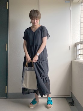 「GAIMO（ガイモ）のアイテム」を使った、yoshimeさん（レディース・158cm）の夏コーディネート