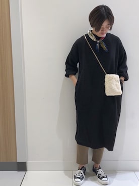 「Green　Parks（グリーンパークス）のアイテム（レギンス/スパッツ）」を使った、yoshimeさん（レディース・158cm）の秋コーディネート