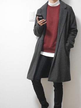 「アイテム（チェスターコート）」を使った、ささん（レディース・157cm・10代）の秋コーディネート