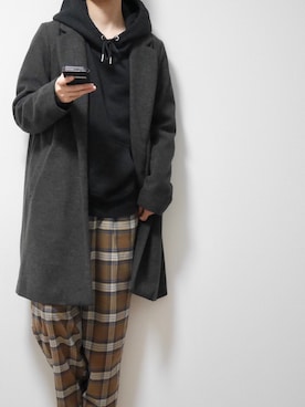 「アイテム（チェスターコート）」を使った、ささん（レディース・157cm・10代）の秋コーディネート